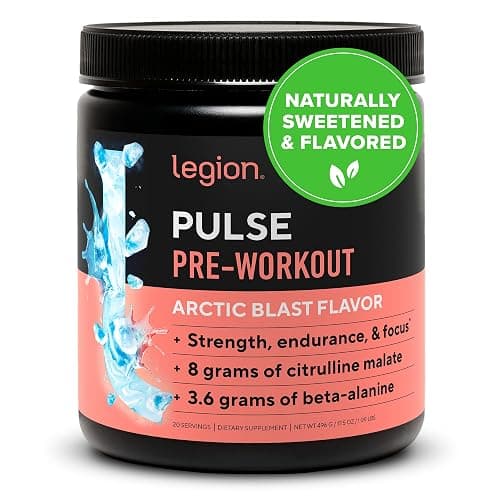 LEGION- All Natural Nitric Oxide Preworkout Drink to Boost Energy, Creatine Free, Naturally Sweetened, Beta Alanine, Citrulline, Alpha GPC (Arctic Blast) - Image 1