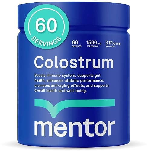 Mentor Colostrum Powder Supplement for Humans - Organic Bovine Colostrum Supplement for Gut Health, Hair Growth, Beauty, and Immune Support - Colostrum Protein - Image 1