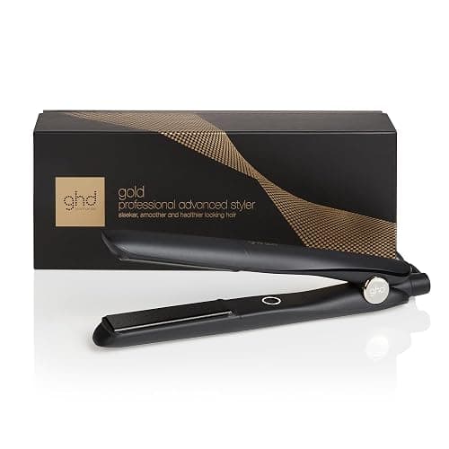 ghd - Lisseur cheveux ghd gold - Fer à lisser professionnel (Noir) - Cheveux plus lisses, 65% plus brillants, sans chaleur extrême - Lisseur boucleur, design arrondi - Idéal tous types de cheveux - Image 1
