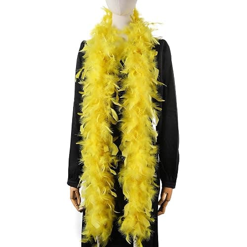 Larryhot Yellow Feather Boa Feathers - 45g 2 Yards Boas for Party Bulk,Christmas,Wedding Centerpieces,Concert,Art Photo and Home Decor(45g-Yellow) - Image 1