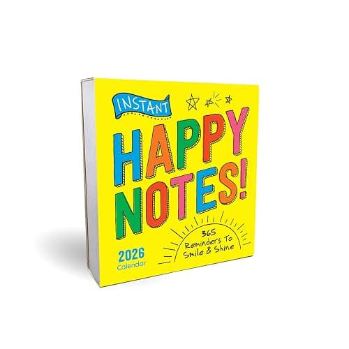 2026 Instant Happy Notes Boxed Calendar: 365 Reminders to Smile and Shine! (Daily Motivational Desk Gift) (Inspire Instant Happiness Calendars & Gifts) - Image 1