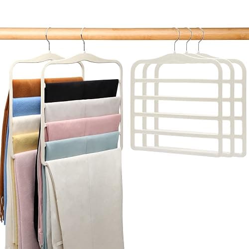 Magic Pants Velvet Hangers for Organization and Storage - Space Saving, 5 Pack Dorm Room Essentials for College Students Girls - Image 1