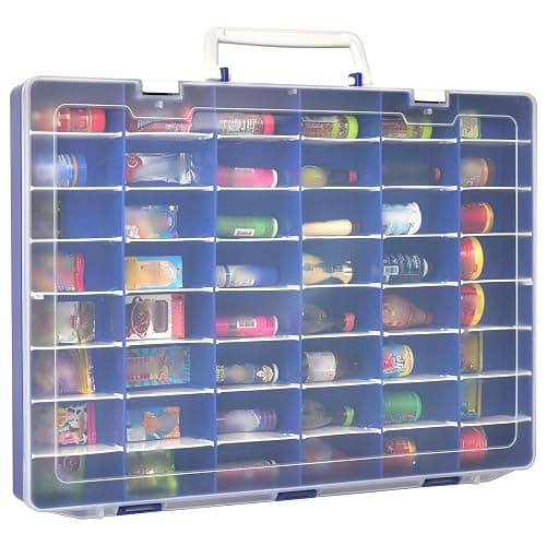 FULLCASE Case Compatible with 5 Surprise for Mini Brands Toys Series 1-4 Mystery Capsule Storage, for Mini Mart Collection Organizer for Collectibles(Case Only) (Deep Blue) - Image 1