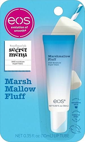 eos 24H Moisture Super Balm - Marshmallow Fluff, Lip mask, Moisturizing, Lip Treatment, Limited-Edition Skincare, 0.35 fl oz - Marshmallow Fluff - 1-Pack - Image 1