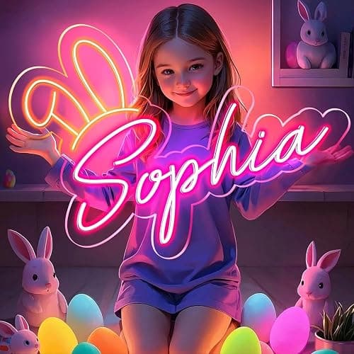 Insegna al Neon LED Neon Personalizzabile Scritte led Decorazione Parete Scritta Luminosa Personalizzata per Feste Compleanno Matrimoni Negozi Bar Luce Notturna(25-152 cm) - Image 1