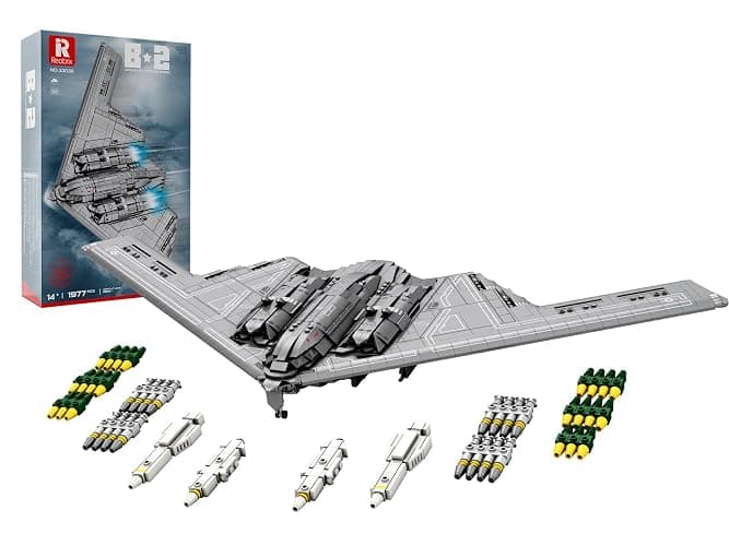 Reobrix Fighter Jet Building Set 33038, B2 Military Bomber Plane for Adults, Aviation Airplane Cool Jet Model Collection for Boys,Ideal Gifts for Kids 14+, Men and Military Fans - Image 1