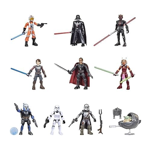 STAR WARS Mission Fleet 2.5-Inch-Scale Action Figure 10-Pack, 19 Accessories, with Darth Vader, Luke Skywalker and Grogu, Ages 4 and Up (Amazon Exclusive) - Image 1