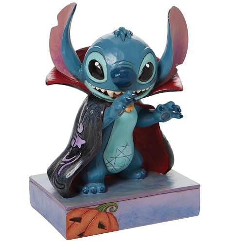 Enesco Jim Shore Disney Traditions Halloween Lilo and Stitch Vampire Figurine, 6.375 Inch, Multicolor - Image 1