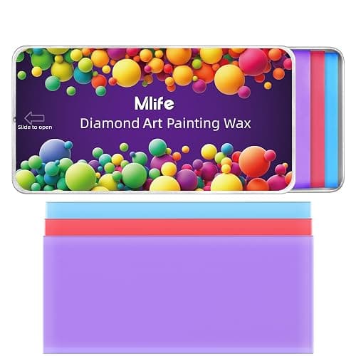 Mlife 3Pcs Diamond Art Wax Glue Clay Set with Slide Storage Box, Diamond Art Painting Glue Wax for Diamond Art Kits, Diamond Art Painting Accessories and Tools, DIY Diamond Embroidery Tool - Image 1