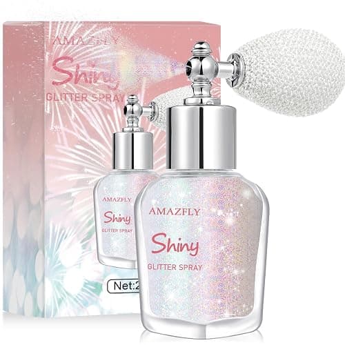 Hair and Body Glitter Spray, Shimmering Powder Sparkle Powder Makeup, Glitter Loose Sparkle Makeup for Body Highlighter,Festival Prom Rave Accessories (Dazzle) - Image 1