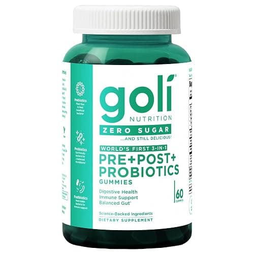Goli Zero Sugar Pre, Post, Probiotic Gummies. World's First 3-in-1 Gluten-Free, Vegan, Non-GMO, and Gelatin-Free. (1) - Image 1