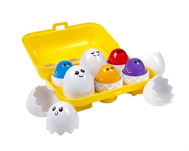 Kidoozie - Peek 'N Peep Eggs - Baby Match Up Toy with Lights and Music | Crack open the surprises - match, peek and press for lights and music that reward curious little explorers, Ages 6+ Months - Image 1