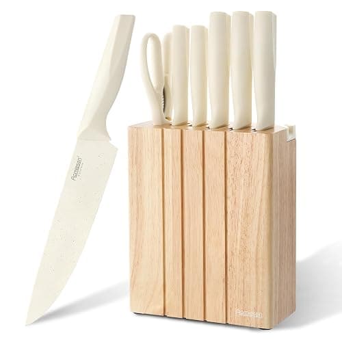 Premium Quality 8-Piece Knife Set with Block, Lightweight and Strong, Ergonomic Handles for Home,Dishwasher Safe - Image 1
