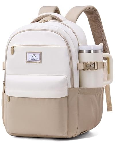 LOVEVOOK Laptop Backpack for Women & Teens, College Backpack Fits 15.6" Laptop, School Bookbag with 40oz Tumbler Buckle - Image 1