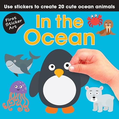 First Sticker Art: In the Ocean: Color By Stickers for Kids, Make 20 Pictures! (Perfect Christmas Gift, Stocking Stuffer for Ages 3+) - Image 1