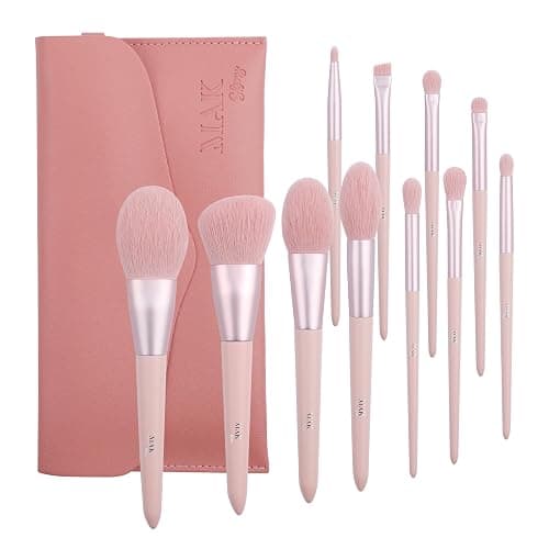 Makeup Brushes 11 PCS Set with PU Leather Bag (11 Pcs + PU Leather Bag) - Image 1