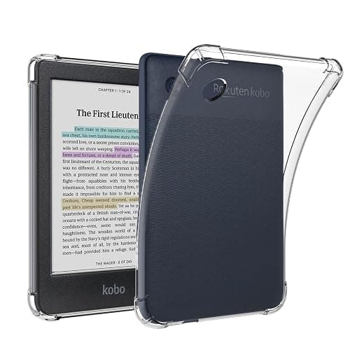 Tenano Clear Case for Kobo Clara Colour/BW/2E, 6" Lightweight Scratch-Proof Silicone Back Cover, Clear - Image 1