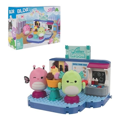 BLDR Squishmallows Frozen Yogurt Fun Building Set - Andreina The Butterfly + Mipsy The Axolotl Buildable Figures - Squishmallows Fans 8+, 0096 - Image 1