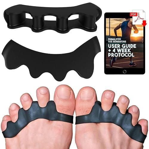 VYCE PrimalStep Toe Separators, Spreaders, Spacers, Straightener to Correct Toes for Men and Women, Bunion Corrector, Plantar Fasciitis and Athletic Mobility, S/M - Image 1