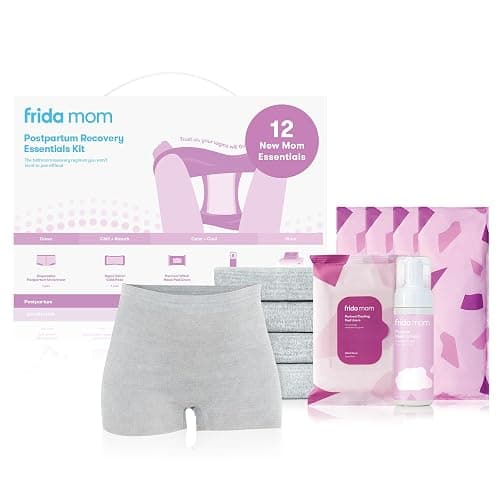 Frida Mom Postpartum Recovery Essentials Kit, Ideal Gift for New Mums, Includes Cooling Pad Liners, Ice Maxi Pads, Disposable Knickers, Perineal Healing Foam, 11pc set - Image 1