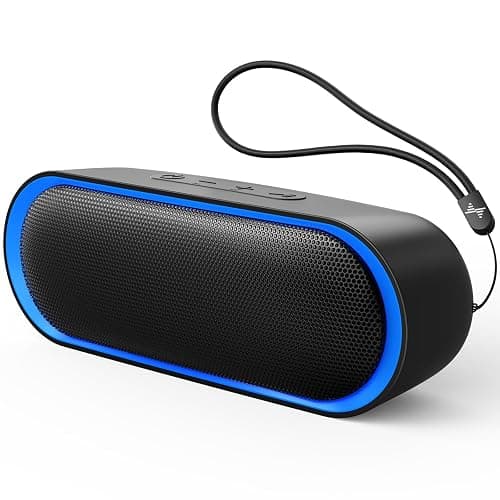 LENRUE Bluetooth Speakers, Waterproof Portable Speakers with TWS, 24 Playtime, Stereo Sound, Wireless for Home Shower Pool Beach Outdoor (Black) - Image 1