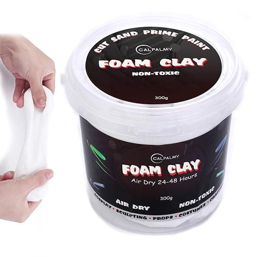 Moldable Cosplay Foam Clay (White) – High Density and Hiqh Quality for Intricate Designs | Air Dries to Perfection for Cutting with a Knife or Rotary Tool, Sanding or Shaping - Image 1