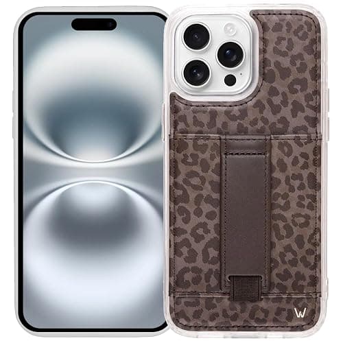 WALLI CASES for iPhone 16 Pro Max Case Aesthetic Wallet Phone Case Card Holder, Securely Holds up to 2 Cards - Cute, Trendy Phone Cover for Women, fits iPhone 16 Pro Max, with Kickstand & Finger Strap - Image 1