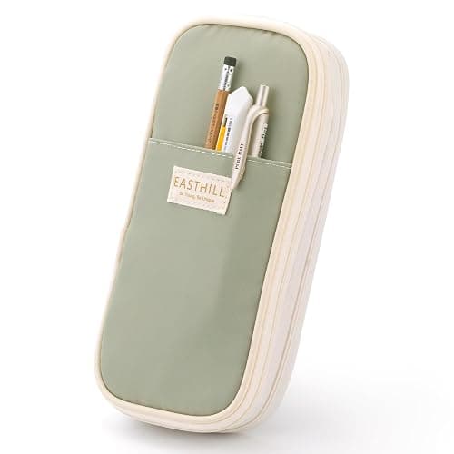 EASTHILL Big Capacity Pencil Case Large Pencil Pouch Stationery Pen Bag for Teen Girls-Green - Image 1
