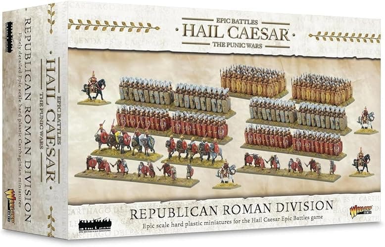 Warlord Roman Britain Hail Caesar Epic Battles: Republican Roman Division Tabletop Miniatures - Plastic Paintable Roman Britain Soldiers Set, Table Top 28mm Military Minifigures for Adults - Image 1