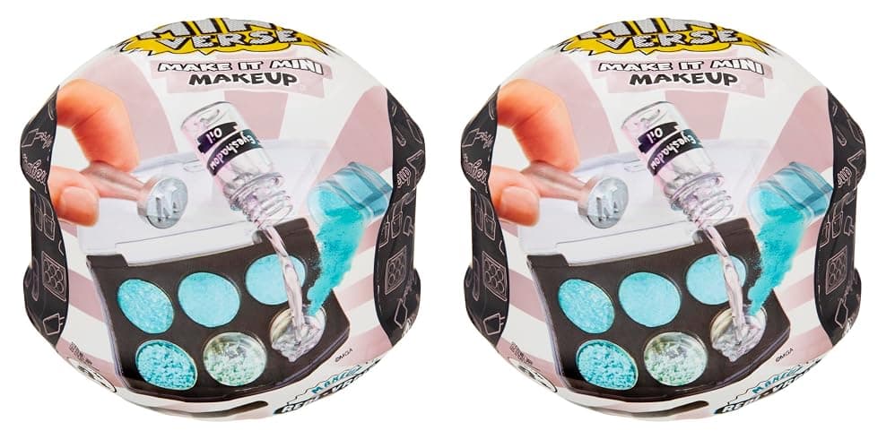 MGA's Miniverse - Make It Mini Makeup Series 1 (2 Pack) Mini Collectibles, DIY, Really Works, Real Cosmetic Products, Lip Stain, Nail Polish, Eyeshadow, Collectors, 8+ - Image 1