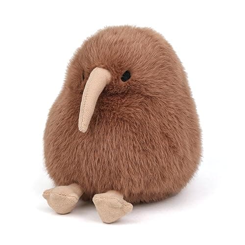 ABEARCAR Kiwi Plush Bird Stuffed Animal Little Kiwi Stuffed Plush Toy - Realistic 4.5 inch Kiwi Plushie Christmas Birthday Valentine's Day Gift for Kids Girlfrends - Image 1