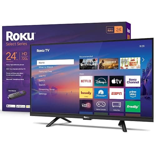 Roku Smart TV 2026 – 24-Inch Select Series, 720p HD TV – Roku TV with Voice Remote – Flat Screen LED Television with Wi-Fi for Streaming Live Local News, Sports, & Movies – Bluetooth Headphone Mode - Image 1