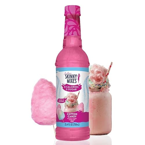 Jordan's Skinny Mixes Sugar Free Syrup, Cotton Candy Flavor, Fruit Flavored Water Enhancer, Drink Mix for Ice Tea, Lemonade & More, Zero Calorie Flavoring, Keto Friendly, 25.4 Fl Oz, 1 Pack - Image 1