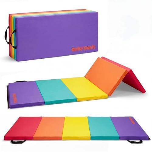 Antsy Pants Tumbling Mat for Kids – Gymnastics Mat, Easy to Clean, Sturdy, Foldable Tumbling Mats, Padded, Lightweight, Portable, Gymnastics Equipment for Active Play - Image 1