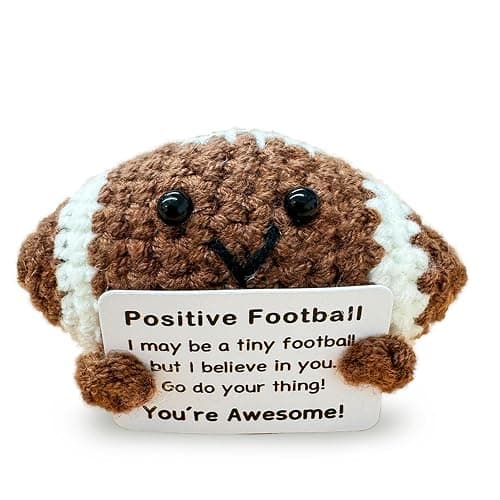 Zelaxeyi Funny Crochet Mini Football Gift for Football Lovers,Birthday Gifts for Men Women Footballs Players Emotional Support Crochet - Image 1