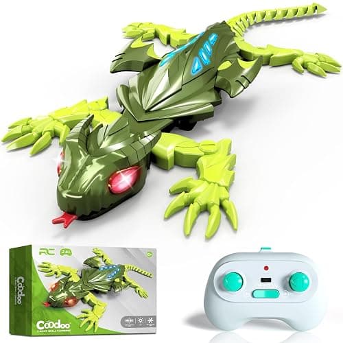 Wall Climbing Gecko Lizard, Kids Toys Remote Control Car, Rechargeable Wall Crawler Gecko Robot, Cool Prank Birthday Xmas for Grandkids Girls Kids Toys for Boys Ages 6 7 8 9 10 - Image 1