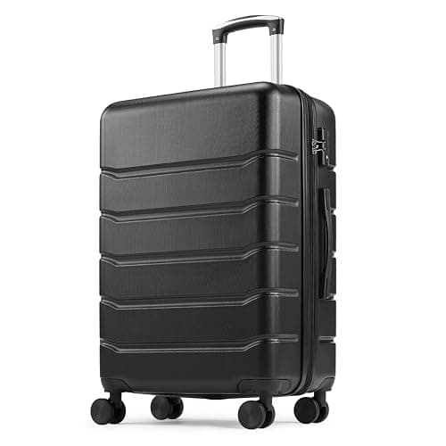 Sweetcrispy Carry on Luggage, Hard Shell ABS Suitcase with Double Spinner Wheels, Lightweight Expandable Rolling Suit Case with TSA Lock, 20 Inch Bronze Black - Image 1