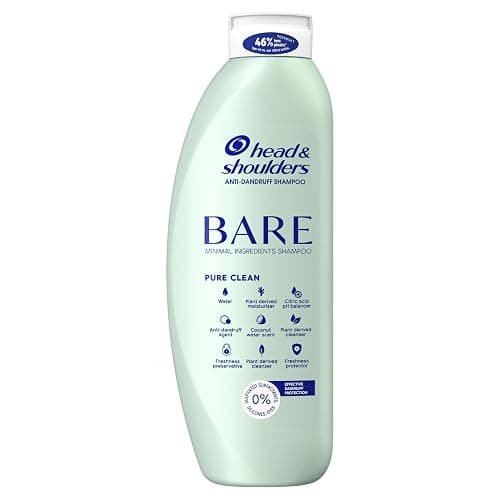 Head & Shoulders Bare Anti-Dandruff Shampoo 400ml, Pure Clean | Sulfate Free for Oily Scalp. Bare Shampoo Prevents Dandruff with Minimal Ingredients. Free from Dyes, Sulphates and Silicones - Image 1