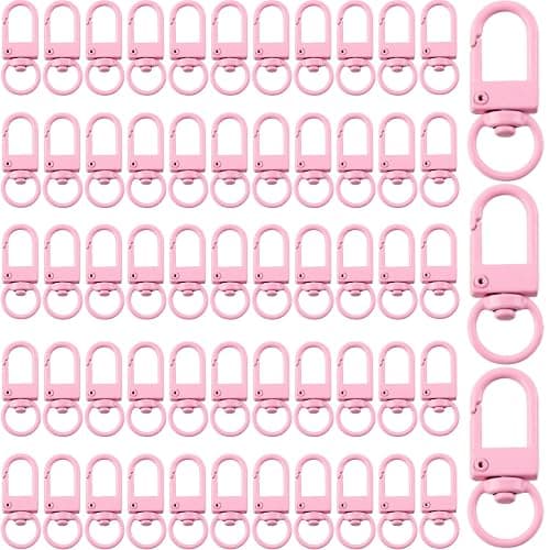 KJML DIY Keychain clip 60pcs Swivel Snap Lobster Claw Keychain Clasps Lanyard Hardware Key Chain Hooks for Bag Charm - Image 1