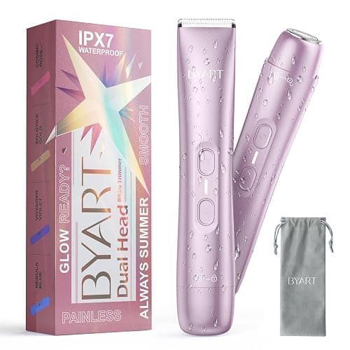 Electric Razors for Women - 2-in-1 Body & Facial Hair Trimmer, Wet & Dry Use Cordless Shaver for Legs, Underarms, Bikini Line, Ceramic Blade for Sensitive Skin - Teen Girl Gifts Trendy Stuff (Pink) - Image 1