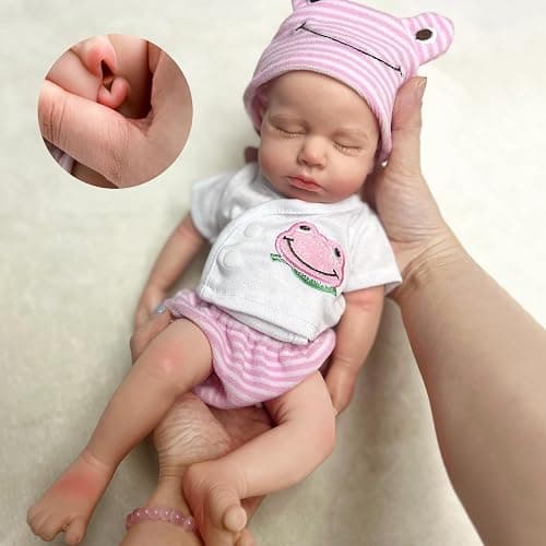 OtardDolls 33cm Reborn Baby Dolls Silicone Full Body Girl Lifelike Handmade Painted Dolls Silicone Reborn Babies for Kids - Image 1