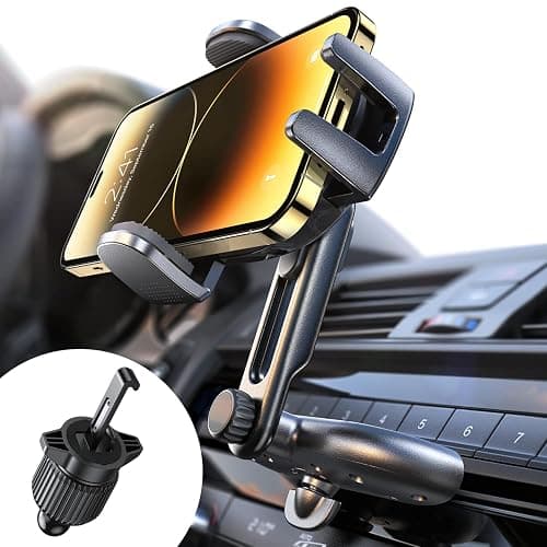 LISEN CD Phone Holder for Car iPhone 17 Adjustable CD Slot Phone Mount Holder Sturdy Cell Phones Holders for Your Car Accessories for Samsung Galaxy S25 S24 iPhone 16 15 Pro Max All Phones - Image 1