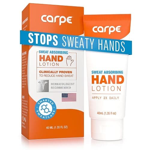 Carpe Sweat Absorbing Hand Lotion, A dermatologist-recommended smooth lotion that helps stop hand sweat, Great for hyperhidrosis (Original Eucalyptus) - Image 1