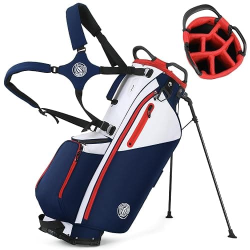 Golf Stand Bag, Lightweight Golf Bags with 7 Way Full-Length Dividers, 900D Weather-Resistant Farbic, Cooler Pockets, Ergonomic Adjustable Strap for Men Women - Image 1