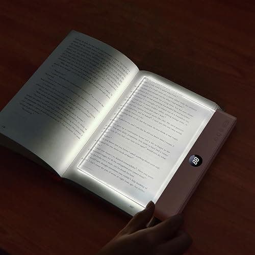 Choudao Tech LED Book Light and Night Light 2 in 1, 3 Color Temperatures & Stepless Dimming, USB Rechargeable Reading Light with Timer for Night Reading (Pink) - Image 1