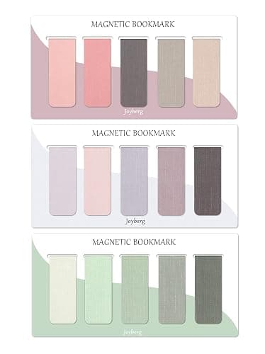 15 Pieces Bookmark, Magnetic Bookmarks for Women, Men, Book Lovers, Page Markers for Students Teachers Reading (Misty, Ocean, Emerald) - Image 1