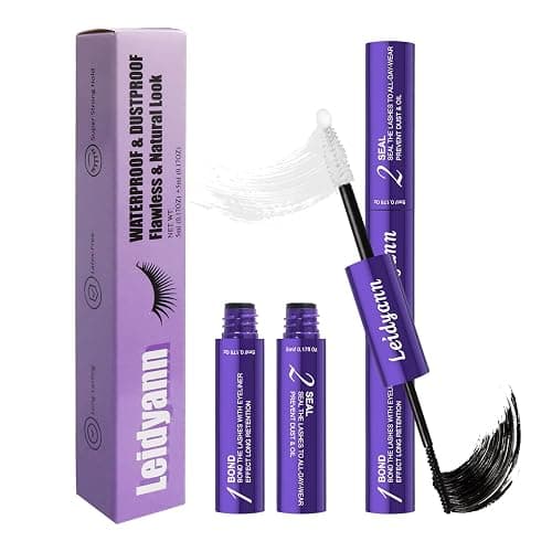 Eyelash Glue and Lash Bond & Seal, 72H Waterproof Cluster Lash Glue for Eyelash Extensions, Long-Lasting & Non-Irritating, 2-in-1 Bond and Seal for Lash Clusters - Image 1