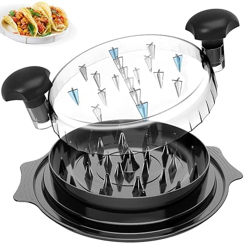 Chicken Shredder, 2025 Pro Chicken Breast Shredder Tool Twist Large, Visible Meat Shredder Machine with Widened Anti Slip Mat Fix, Suitable for Tocas, Buffalo Chicken Dip, Dishwasher Washable - Black - 10'' - Image 1