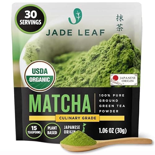Jade Leaf Organic Matcha Powder Green Tea Powder, Japanese, Ceremonial Blend, Latte Mixes, Culinary Grade, For Baking and Smoothies, Rich, Distinctive Flavor and Vibrant Color, 1.06 Ounce (Pack of 1) - Image 1