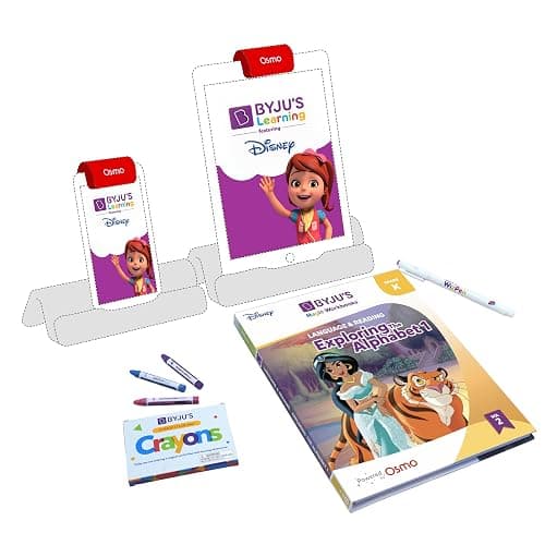 BYJU'S Magic Workbooks: Disney, Kindergarten, Language & Reading, Exploring The Alphabet 1 - Ages 4-6—Physical-Digital Learning, Featuring Disney & Pixar, Works with iPad, iPhone & Fire - Image 1